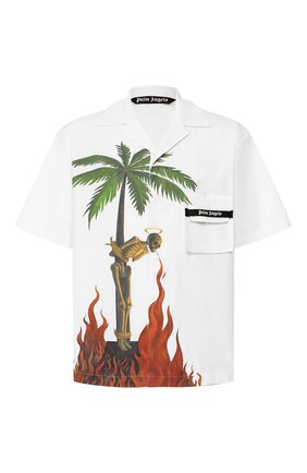 Мужская хлопковая рубашка PALM ANGELS белого цвета по цене 59950 руб., арт. PMGA060R205270260188 | Фото 1 Мужская хлопковая рубашка PALM ANGELS белого цвета, арт. PMGA060R205270260188 | Фото 1