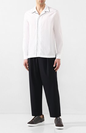 Мужская хлопковая рубашка GIORGIO ARMANI белого цвета по цене 59900 руб., арт. 0SGCCZ29/TZ567 | Фото 2 Мужская хлопковая рубашка GIORGIO ARMANI белого цвета, арт. 0SGCCZ29/TZ567 | Фото 2 (Длина (для топов): Стандартные; Рукава: Длинные; Материал внешний: Хлопок; Случай: Повседневный; Мужское Кросс-КТ: Рубашка-одежда; Манжеты: На пуговицах; Принт: Однотонные; Воротник: Отложной; Региональные ограничения белый список (Axapta Mercury): RU)