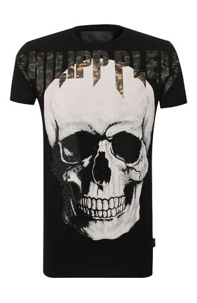Мужская хлопковая футболка PHILIPP PLEIN черного цвета по цене 54360 руб., арт. S20C MTK4257 PJY002N | Фото 1 Мужская хлопковая футболка PHILIPP PLEIN черного цвета, арт. S20C MTK4257 PJY002N | Фото 1