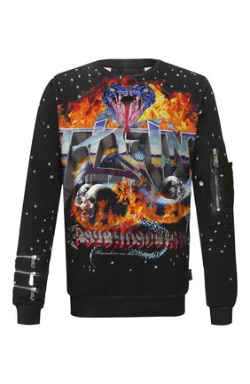 Мужской хлопковый свитшот PHILIPP PLEIN черного цвета по цене 67950 руб., арт. S20C MJO0671 PJO002N | Фото 1 Мужской хлопковый свитшот PHILIPP PLEIN черного цвета, арт. S20C MJO0671 PJO002N | Фото 1