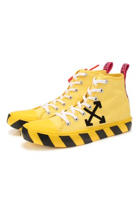 Мужские текстильные кеды OFF-WHITE желтого цвета по цене 29950 руб., арт. 0MIA119S20D330386010 | Фото 1 Мужские текстильные кеды OFF-WHITE желтого цвета, арт. 0MIA119S20D330386010 | Фото 1