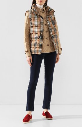 Женские замшевые лоферы summer walk LORO PIANA бордового цвета по цене 47100 руб., арт. FAI1392 | Фото 2 Женские замшевые лоферы summer walk LORO PIANA бордового цвета, арт. FAI1392 | Фото 2