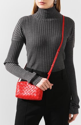 Женская сумка BOTTEGA VENETA красного цвета по цене 73450 руб., арт. 609407/VCPP5 | Фото 2 Женская сумка BOTTEGA VENETA красного цвета, арт. 609407/VCPP5 | Фото 2