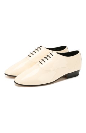 Женские кожаные оксфорды yves SAINT LAURENT кремвого цвета по цене 43800 руб., арт. 605003/1LA00 | Фото 1 Женские кожаные оксфорды yves SAINT LAURENT кремвого цвета, арт. 605003/1LA00 | Фото 1