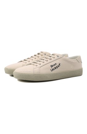 Женские текстильные кеды court classic SAINT LAURENT белого цвета по цене 38200 руб., арт. 610648/GUP10 | Фото 1 Женские текстильные кеды court classic SAINT LAURENT белого цвета, арт. 610648/GUP10 | Фото 1