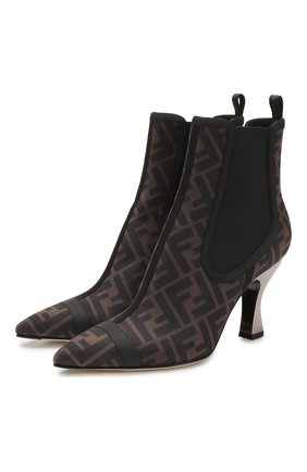 Женские текстильные ботильоны FENDI черного цвета по цене 76000 руб., арт. 8T7009 A8U9 | Фото 1 Женские текстильные ботильоны FENDI черного цвета, арт. 8T7009 A8U9 | Фото 1