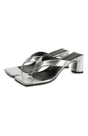 Женские кожаные мюли double square BALENCIAGA серебряного цвета по цене 52300 руб., арт. 609639/WA973 | Фото 1 Женские кожаные мюли double square BALENCIAGA серебряного цвета, арт. 609639/WA973 | Фото 1