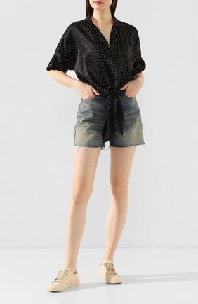 Женские кожаные кеды andy SAINT LAURENT кремвого цвета по цене 37600 руб., арт. 606831/0ZS00 | Фото 2 Женские кожаные кеды andy SAINT LAURENT кремвого цвета, арт. 606831/0ZS00 | Фото 2