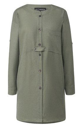 Женское туника из вискозы и льна LISE CHARMEL хаки цвета по цене 32060 руб., арт. ASA21A5 | Фото 1 Женское туника из вискозы и льна LISE CHARMEL хаки цвета, арт. ASA21A5 | Фото 1
