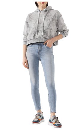 Женская хлопковое худи STELLA MCCARTNEY светло-серого цвета по цене 52850 руб., арт. 600412/SNW46 | Фото 2 Женская хлопковое худи STELLA MCCARTNEY светло-серого цвета, арт. 600412/SNW46 | Фото 2