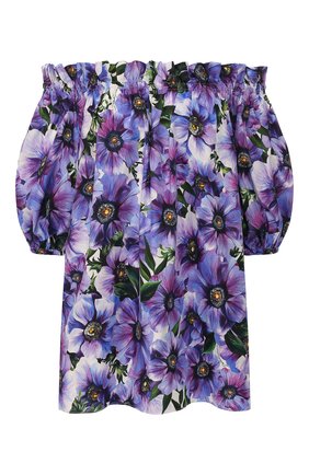 Женская хлопковый топ DOLCE & GABBANA фиолетового цвета по цене 51900 руб., арт. F71J7T/HS5GD | Фото 1 Женская хлопковый топ DOLCE & GABBANA фиолетового цвета, арт. F71J7T/HS5GD | Фото 1