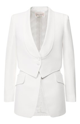 Женский жакет ALEXANDER MCQUEEN белого цвета по цене 218500 руб., арт. 621339/QEAAA | Фото 1 Женский жакет ALEXANDER MCQUEEN белого цвета, арт. 621339/QEAAA | Фото 1