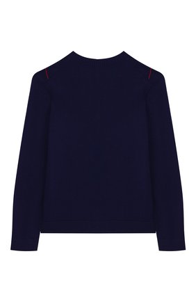 Детский шерстяной кардиган GUCCI синего цвета по цене 28200 руб., арт. 599105/XKA5Z | Фото 2 Детский шерстяной кардиган GUCCI синего цвета, арт. 599105/XKA5Z | Фото 2