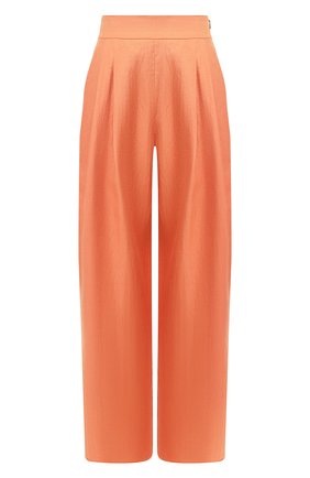 Женские льняные брюки EMPORIO ARMANI оранжевого цвета по цене 34900 руб., арт. 5NP24T/52012 | Фото 1 Женские льняные брюки EMPORIO ARMANI оранжевого цвета, арт. 5NP24T/52012 | Фото 1