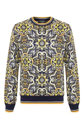 Мужской хлопковый свитшот DOLCE & GABBANA разноцветного цвета по цене 43650 руб., арт. G90W6T/FI7VP | Фото 1 Мужской хлопковый свитшот DOLCE & GABBANA разноцветного цвета, арт. G90W6T/FI7VP | Фото 1