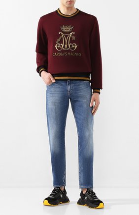 Мужской хлопковый свитшот DOLCE & GABBANA бордового цвета по цене 52600 руб., арт. G90W6Z/HU7AL | Фото 2 Мужской хлопковый свитшот DOLCE & GABBANA бордового цвета, арт. G90W6Z/HU7AL | Фото 2