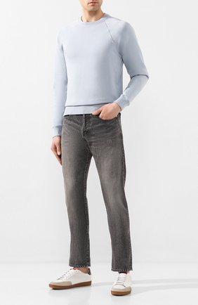 Мужской хлопковый свитшот TOM FORD голубого цвета по цене 51950 руб., арт. BU265/TFJ985 | Фото 2 Мужской хлопковый свитшот TOM FORD голубого цвета, арт. BU265/TFJ985 | Фото 2