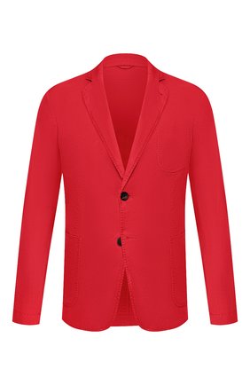 Мужской пиджак из смеси льна и хлопка GIORGIO ARMANI красного цвета по цене 129500 руб., арт. 0SGGG0D9/T01FI | Фото 1 Мужской пиджак из смеси льна и хлопка GIORGIO ARMANI красного цвета, арт. 0SGGG0D9/T01FI | Фото 1 (Материал внешний: Лен; 1-2-бортные: Однобортные; Пиджаки М: Прямой; Случай: Повседневный; Длина (для топов): Стандартные; Рукава: Длинные; Стили: Кэжуэл)
