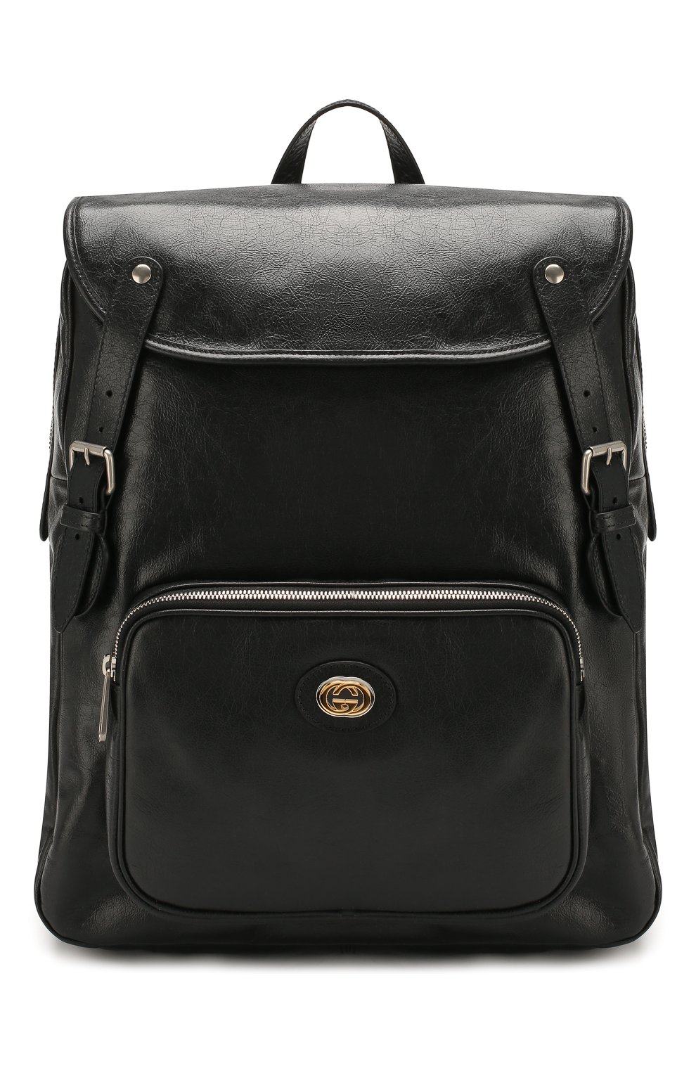 Мужской кожаные рюкзак GUCCI черного цвета, арт. 575823/1GZBX | Фото 1