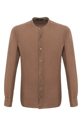 Мужская льняная рубашка Z ZEGNA коричневого цвета по цене 18300 руб., арт. VU230/ZCSG1 | Фото 1 Мужская льняная рубашка Z ZEGNA коричневого цвета, арт. VU230/ZCSG1 | Фото 1