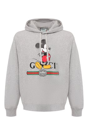 Мужской хлопковое худи disney x gucci GUCCI серого цвета по цене 89600 руб., арт. 604218/XJB68 | Фото 1 Мужской хлопковое худи disney x gucci GUCCI серого цвета, арт. 604218/XJB68 | Фото 1