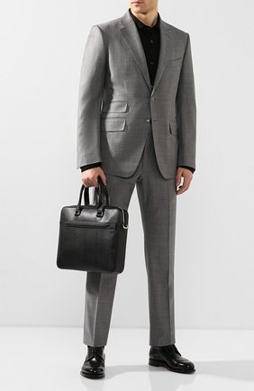 Мужская кожаная сумка для ноутбука SALVATORE FERRAGAMO черного цвета по цене 176300 руб., арт. Z-0685700 | Фото 2 Мужская кожаная сумка для ноутбука SALVATORE FERRAGAMO черного цвета, арт. Z-0685700 | Фото 2