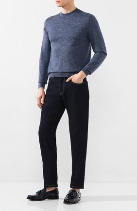 Мужские кожаные лоферы TOD’S темно-синего цвета по цене 46450 руб., арт. XXM26C0CP60AKT | Фото 2 Мужские кожаные лоферы TOD’S темно-синего цвета, арт. XXM26C0CP60AKT | Фото 2