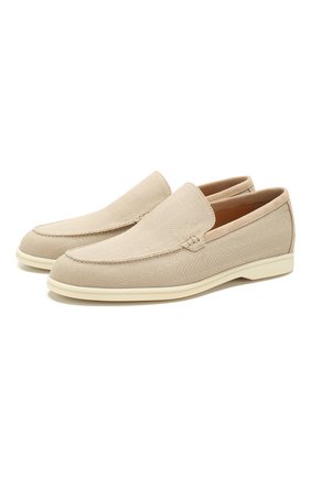 Мужские текстильные лоферы summer walk LORO PIANA бежевого цвета по цене 51650 руб., арт. FAL0818 | Фото 1 Мужские текстильные лоферы summer walk LORO PIANA бежевого цвета, арт. FAL0818 | Фото 1