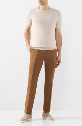 Мужские текстильные лоферы summer walk LORO PIANA бежевого цвета по цене 51650 руб., арт. FAL0818 | Фото 2 Мужские текстильные лоферы summer walk LORO PIANA бежевого цвета, арт. FAL0818 | Фото 2