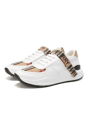 Мужские комбинированные кроссовки BURBERRY белого цвета по цене 52100 руб., арт. 8024052 | Фото 1 Мужские комбинированные кроссовки BURBERRY белого цвета, арт. 8024052 | Фото 1