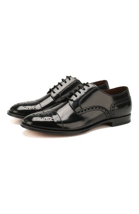 Мужские кожаные дерби DOLCE & GABBANA черно-белого цвета по цене 68200 руб., арт. A10553/AX161 | Фото 1 Мужские кожаные дерби DOLCE & GABBANA черно-белого цвета, арт. A10553/AX161 | Фото 1