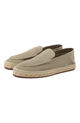 Мужские замшевые эспадрильи seaside walk LORO PIANA хаки цвета по цене 45050 руб., арт. FAI1665 | Фото 1 Мужские замшевые эспадрильи seaside walk LORO PIANA хаки цвета, арт. FAI1665 | Фото 1