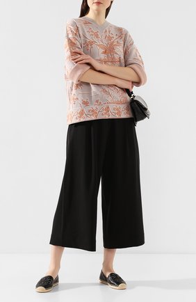 Женские кожаные эспадрильи TORY BURCH черного цвета по цене 17650 руб., арт. 52035 | Фото 2 Женские кожаные эспадрильи TORY BURCH черного цвета, арт. 52035 | Фото 2