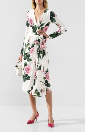 Женская кожаные туфли cardinale DOLCE & GABBANA фуксия цвета по цене 44650 руб., арт. CD1494/A1471 | Фото 2 Женская кожаные туфли cardinale DOLCE & GABBANA фуксия цвета, арт. CD1494/A1471 | Фото 2