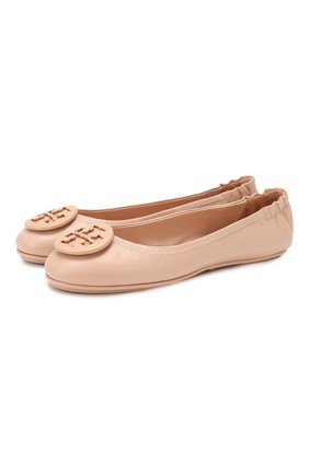 Женские кожаные балетки TORY BURCH бежевого цвета по цене 18850 руб., арт. 49350 | Фото 1 Женские кожаные балетки TORY BURCH бежевого цвета, арт. 49350 | Фото 1
