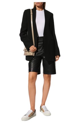 Женские комбинированные кеды BURBERRY белого цвета по цене 32300 руб., арт. 8024326 | Фото 2 Женские комбинированные кеды BURBERRY белого цвета, арт. 8024326 | Фото 2