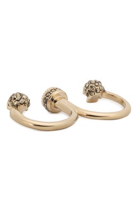 Женское кольцо ALEXANDER MCQUEEN золотого цвета по цене 17100 руб., арт. 550501/J160K | Фото 2 Женское кольцо ALEXANDER MCQUEEN золотого цвета, арт. 550501/J160K | Фото 2
