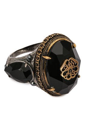 Женское кольцо ALEXANDER MCQUEEN черного цвета по цене 30800 руб., арт. 607119/J160U | Фото 1 Женское кольцо ALEXANDER MCQUEEN черного цвета, арт. 607119/J160U | Фото 1