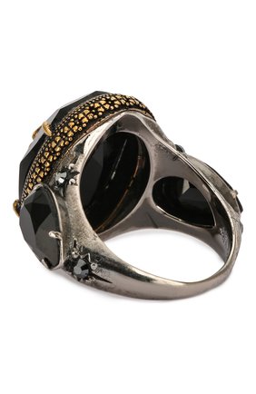 Женское кольцо ALEXANDER MCQUEEN черного цвета по цене 30800 руб., арт. 607119/J160U | Фото 2 Женское кольцо ALEXANDER MCQUEEN черного цвета, арт. 607119/J160U | Фото 2