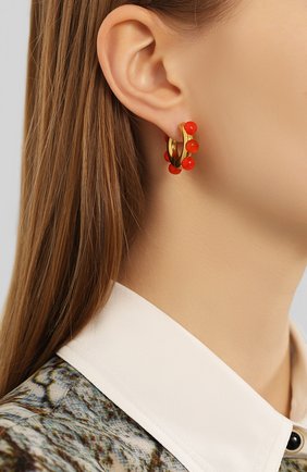 Женские серьги TIMELESS PEARLY золотого цвета по цене 29950 руб., арт. B01966 | Фото 2 Женские серьги TIMELESS PEARLY золотого цвета, арт. B01966 | Фото 2