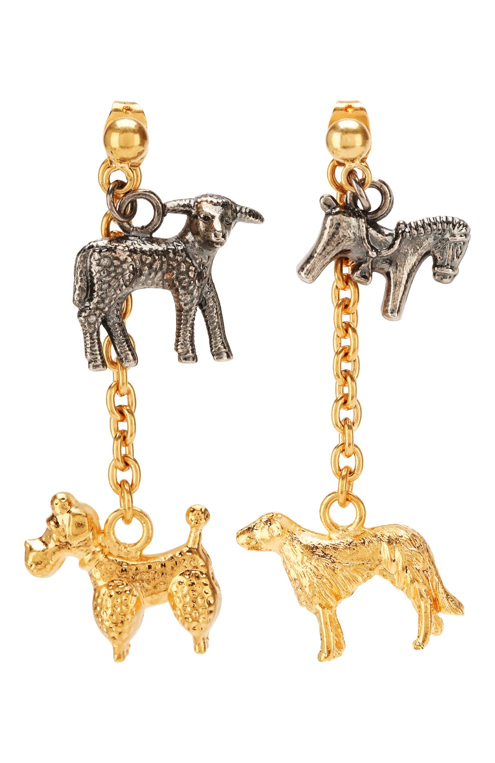 Женские серьги MARNI золотого цвета, арт. 0RMV0146N0/M2000 | Фото 1
