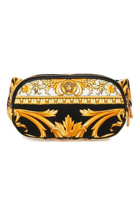 Мужская текстильная поясная сумка VERSACE золотого цвета по цене 51900 руб., арт. DFB7630/DCAST7 | Фото 1 Мужская текстильная поясная сумка VERSACE золотого цвета, арт. DFB7630/DCAST7 | Фото 1