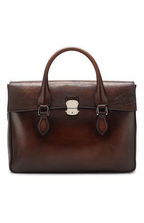 Мужской кожаный портфель BERLUTI коричневого цвета по цене 334500 руб., арт. M124253 | Фото 1 Мужской кожаный портфель BERLUTI коричневого цвета, арт. M124253 | Фото 1