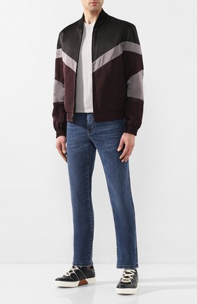 Мужские кожаные кеды ZEGNA COUTURE темно-синего цвета по цене 69650 руб., арт. A2975X-LHJUN | Фото 2 Мужские кожаные кеды ZEGNA COUTURE темно-синего цвета, арт. A2975X-LHJUN | Фото 2