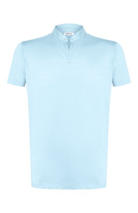 Мужская хлопковая футболка KITON голубого цвета, арт. UMCCAPH07217 | Фото 1 (Рукава: Короткие; Материал внешний: Хлопок; Принт: Без принта; Длина (для топов): Стандартные; Стили: Кэжуэл; Региональные ограничения белый список (Axapta Mercury): RU)