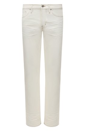 Мужские джинсы TOM FORD белого цвета, арт. BUJ32/TFD002 | Фото 1 (Материал внешний: Хлопок, Деним; Длина (брюки, джинсы): Стандартные; Кросс-КТ: Деним; Силуэт М (брюки): Прямые)