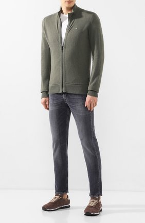 Мужская кардиган из смеси хлопка и вискозы STONE ISLAND хаки цвета по цене 23300 руб., арт. 7215540D3 | Фото 2 Мужская кардиган из смеси хлопка и вискозы STONE ISLAND хаки цвета, арт. 7215540D3 | Фото 2