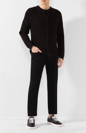 Мужская кардиган из смеси хлопка и шелка GIORGIO ARMANI коричневого цвета по цене 99500 руб., арт. 3HSE04/SM14Z | Фото 2 Мужская кардиган из смеси хлопка и шелка GIORGIO ARMANI коричневого цвета, арт. 3HSE04/SM14Z | Фото 2