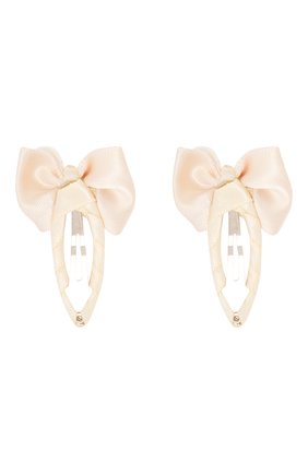 Детская комплект из 2-х заколок lace bow JUNEFEE бежевого цвета по цене 890 руб., арт. 4867 | Фото 2 Детская комплект из 2-х заколок lace bow JUNEFEE бежевого цвета, арт. 4867 | Фото 2