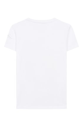 Детская хлопковая футболка PHILIPP PLEIN белого цвета по цене 18120 руб., арт. S20C GTK0502 PJY002N | Фото 2 Детская хлопковая футболка PHILIPP PLEIN белого цвета, арт. S20C GTK0502 PJY002N | Фото 2